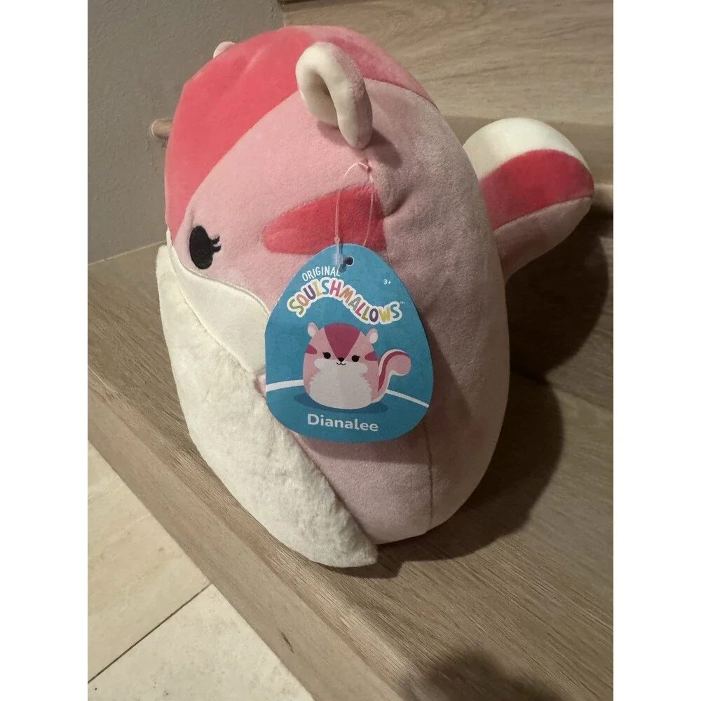 NWT Squishmallows Dianalee Pink Squirrel Medium Plush Doll 11in